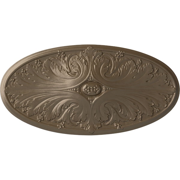 Ekena Millwork Madrid Ceiling Medallion, Hand-Painted Warm Silver, 24 3/4"W x 12 1/2"H x 1 3/4"P CM24X12MAWSS - main